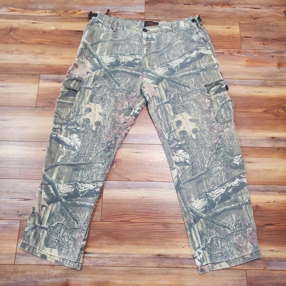Yukon Gear Mens Break-Up Camo Cargo Hunting Pants Adjustable Waist XL 40x30